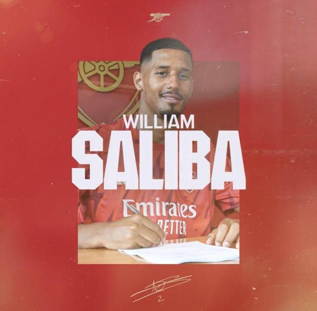 娱乐城-阿森纳续约萨利巴至2027，法国中卫改穿2号球衣